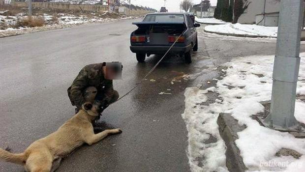 Batıkent'te köpeğe sürüklemeli işkence