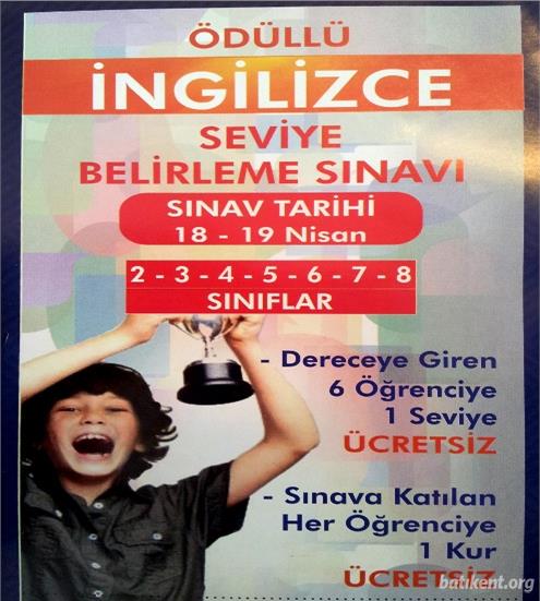 İlköğretim Öğrencileri için Ödüllü İngilizce Sınavı